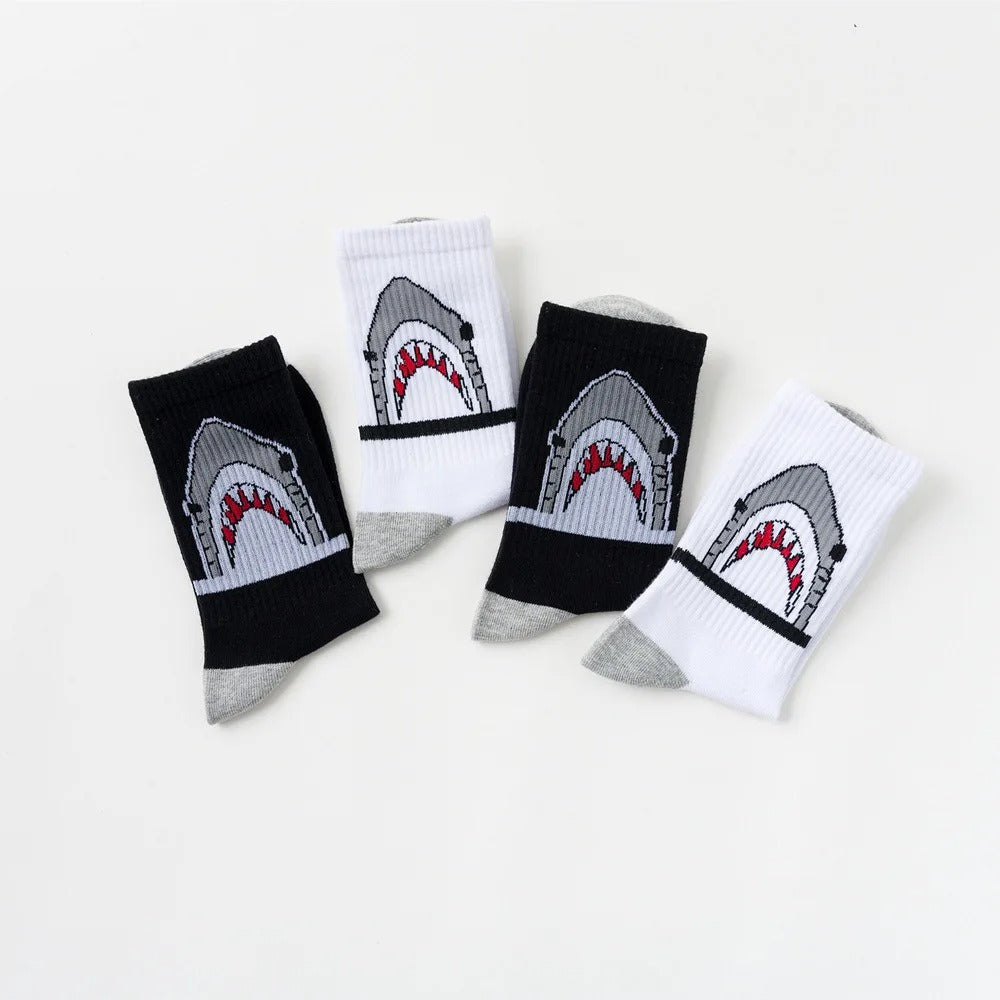 graphic shark socks