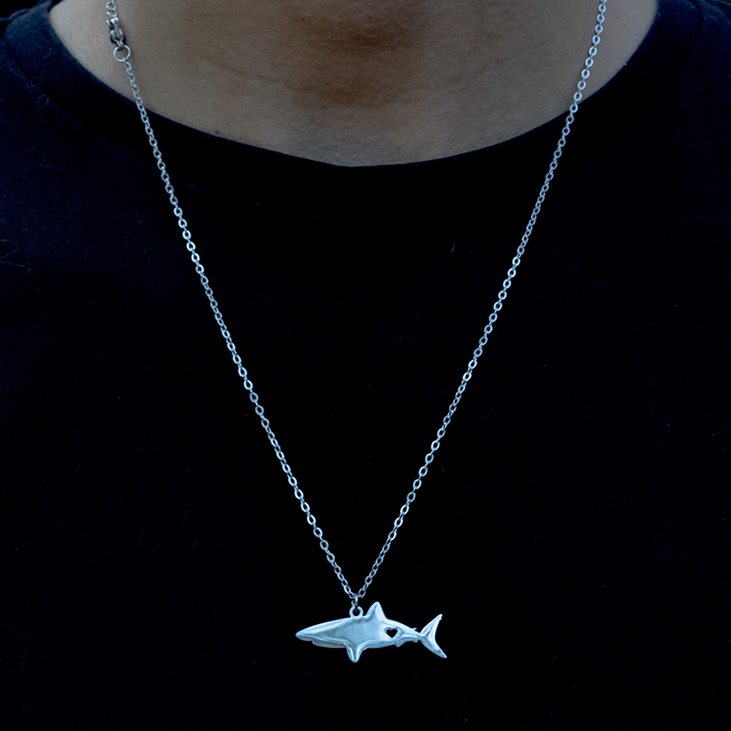 heart shark necklace